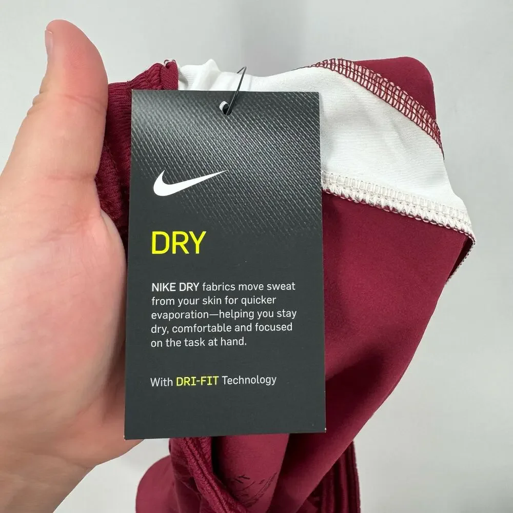 NWT Nike dry fit burgundy gym shorts